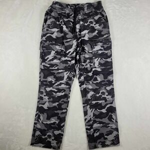 Camo Men's Cargo Pants - Black and Gray